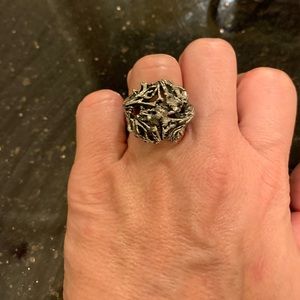 Adjustable sterling silver ring